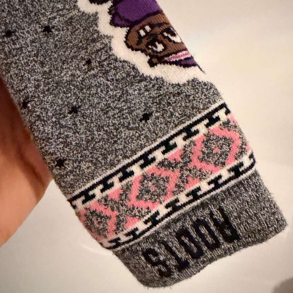 ROOTS Buddy Beaver Socks Salt and Pepper One Size Women’s BRAND NEW - Picture 3 of 8